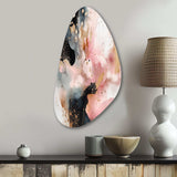 Pink Gold Marble Texture II - Asymmetric Metal Wall Art