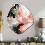 Pink Gold Marble Texture II - Asymmetric Metal Wall Art