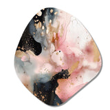 Pink Gold Marble Texture II - Asymmetric Metal Wall Art