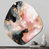 Pink Gold Marble Texture II - Asymmetric Metal Wall Art