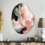 Pink Gold Marble Texture II - Asymmetric Metal Wall Art