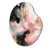 Pink Gold Marble Texture II - Asymmetric Metal Wall Art