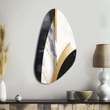 Marble Painting Shapes - Asymmetric Metal Wall Art