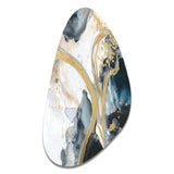 Marble Painting Textured V - Asymmetric Metal Wall Art