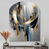 Abstract Shapes And Lines I - Asymmetric Metal Wall Art