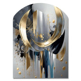 Abstract Shapes And Lines I - Asymmetric Metal Wall Art