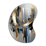 Abstract Shapes And Lines I - Asymmetric Metal Wall Art