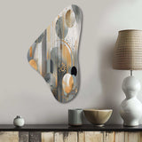 Abstract Shapes And Lines II - Asymmetric Metal Wall Art