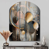 Abstract Shapes And Lines III - Asymmetric Metal Wall Art