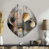 Abstract Shapes And Lines III - Asymmetric Metal Wall Art