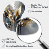 Abstract Shapes And Lines IV - Asymmetric Metal Wall Art Test