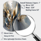 Abstract Shapes And Lines IV - Asymmetric Metal Wall Art Test