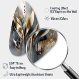 Abstract Shapes And Lines IV - Asymmetric Metal Wall Art Test