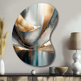 Abstract Shapes And Lines V - Asymmetric Metal Wall Art