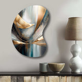 Abstract Shapes And Lines V - Asymmetric Metal Wall Art