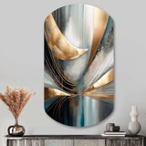 Abstract Shapes And Lines V - Asymmetric Metal Wall Art