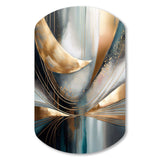 Abstract Shapes And Lines V - Asymmetric Metal Wall Art