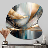 Abstract Shapes And Lines V - Asymmetric Metal Wall Art