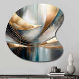 Abstract Shapes And Lines V - Asymmetric Metal Wall Art