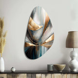 Abstract Shapes And Lines V - Asymmetric Metal Wall Art