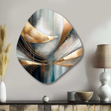 Abstract Shapes And Lines V - Asymmetric Metal Wall Art