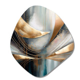 Abstract Shapes And Lines V - Asymmetric Metal Wall Art