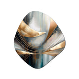 Abstract Shapes And Lines V - Asymmetric Metal Wall Art