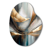 Abstract Shapes And Lines V - Asymmetric Metal Wall Art