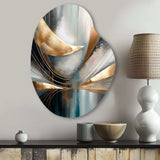 Abstract Shapes And Lines V - Asymmetric Metal Wall Art