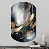 Shapes And Lines Abstract Marble II - Asymmetric Metal Wall Art