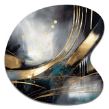 Shapes And Lines Abstract Marble II - Asymmetric Metal Wall Art