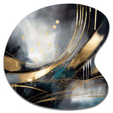 Shapes And Lines Abstract Marble II - Asymmetric Metal Wall Art