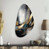 Shapes And Lines Abstract Marble II - Asymmetric Metal Wall Art