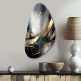 Shapes And Lines Abstract Marble II - Asymmetric Metal Wall Art