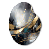 Shapes And Lines Abstract Marble II - Asymmetric Metal Wall Art