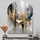 Shapes And Lines Abstract Marble III - Asymmetric Metal Wall Art