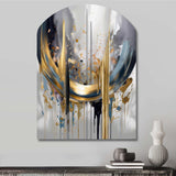 Shapes And Lines Abstract Marble III - Asymmetric Metal Wall Art