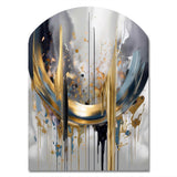 Shapes And Lines Abstract Marble III - Asymmetric Metal Wall Art