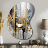 Shapes And Lines Abstract Marble III - Asymmetric Metal Wall Art