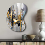 Shapes And Lines Abstract Marble III - Asymmetric Metal Wall Art