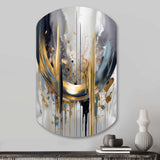 Shapes And Lines Abstract Marble III - Asymmetric Metal Wall Art