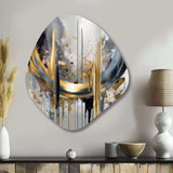 Shapes And Lines Abstract Marble III - Asymmetric Metal Wall Art