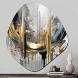 Shapes And Lines Abstract Marble III - Asymmetric Metal Wall Art