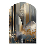 Shapes And Lines Abstract Marble IV - Asymmetric Metal Wall Art