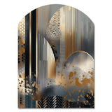 Shapes And Lines Abstract Marble IV - Asymmetric Metal Wall Art