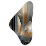 Shapes And Lines Abstract Marble IV - Asymmetric Metal Wall Art