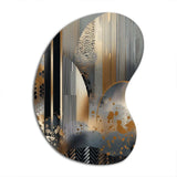 Shapes And Lines Abstract Marble IV - Asymmetric Metal Wall Art