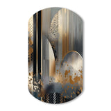 Shapes And Lines Abstract Marble IV - Asymmetric Metal Wall Art