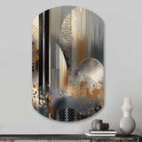 Shapes And Lines Abstract Marble IV - Asymmetric Metal Wall Art