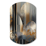 Shapes And Lines Abstract Marble IV - Asymmetric Metal Wall Art